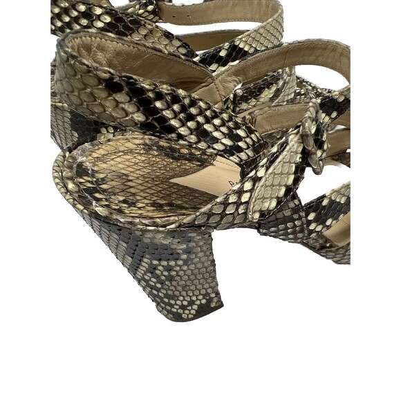 PAUL ANDREW Snakeskin Slingback Block Heel Strapped Heels 41 Handmade Italy 9.5 - Picture 14 of 16